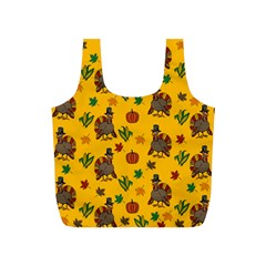 Thanksgiving Turkey  Full Print Recycle Bags (s)  by Valentinaart