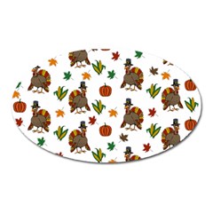 Thanksgiving Turkey  Oval Magnet by Valentinaart