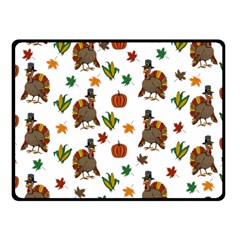 Thanksgiving Turkey  Fleece Blanket (small) by Valentinaart