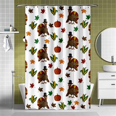 Thanksgiving Turkey  Shower Curtain 48  X 72  (small)  by Valentinaart