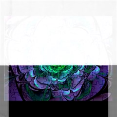 Beautiful Purple & Green Aeonium Arboreum Zwartkop Rectangular Jigsaw Puzzl