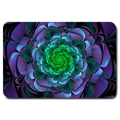 Beautiful Purple & Green Aeonium Arboreum Zwartkop Large Doormat  by jayaprime