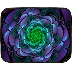 Beautiful Purple & Green Aeonium Arboreum Zwartkop Fleece Blanket (mini) by jayaprime