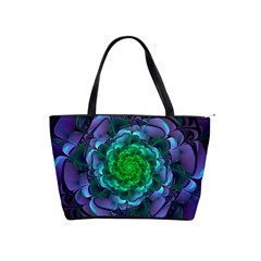 Beautiful Purple & Green Aeonium Arboreum Zwartkop Shoulder Handbags by jayaprime