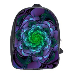 Beautiful Purple & Green Aeonium Arboreum Zwartkop School Bag (large) by jayaprime