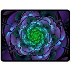 Beautiful Purple & Green Aeonium Arboreum Zwartkop Fleece Blanket (large)  by jayaprime