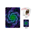 Beautiful Purple & Green Aeonium Arboreum Zwartkop Playing Cards (Mini)  Back