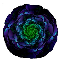 Beautiful Purple & Green Aeonium Arboreum Zwartkop Large 18  Premium Round Cushions by jayaprime