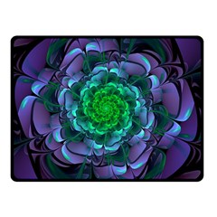 Beautiful Purple & Green Aeonium Arboreum Zwartkop Double Sided Fleece Blanket (small)  by jayaprime