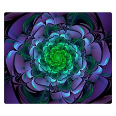 Beautiful Purple & Green Aeonium Arboreum Zwartkop Double Sided Flano Blanket (small)  by jayaprime