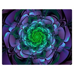 Beautiful Purple & Green Aeonium Arboreum Zwartkop Double Sided Flano Blanket (medium)  by jayaprime