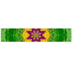 Feathers In The Sunshine Mandala Large Flano Scarf  by pepitasart