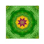 Feathers In The Sunshine Mandala Small Satin Scarf (Square) Front