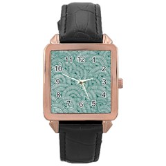 Design Art Wesley Fontes Rose Gold Leather Watch  by wesleystores