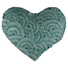 Design Art Wesley Fontes Large 19  Premium Flano Heart Shape Cushions by wesleystores