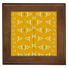 Fishes Talking About Love And   Yellow Stuff Framed Tiles by pepitasart