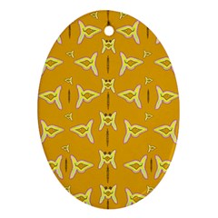 Fishes Talking About Love And   Yellow Stuff Ornament (oval) by pepitasart