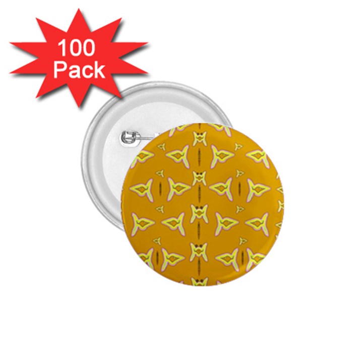 Fishes Talking About Love And   Yellow Stuff 1.75  Buttons (100 pack) 