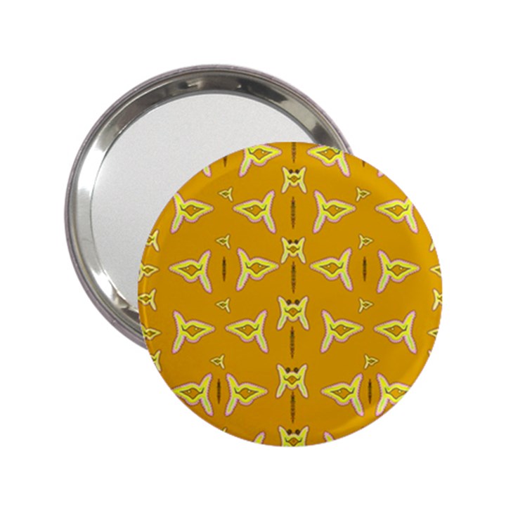 Fishes Talking About Love And   Yellow Stuff 2.25  Handbag Mirrors