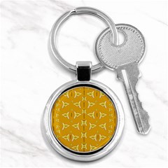 Fishes Talking About Love And   Yellow Stuff Key Chains (round)  by pepitasart