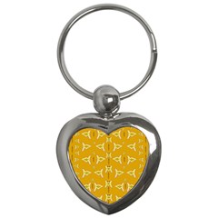 Fishes Talking About Love And   Yellow Stuff Key Chains (heart)  by pepitasart