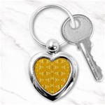 Fishes Talking About Love And   Yellow Stuff Key Chains (Heart)  Front