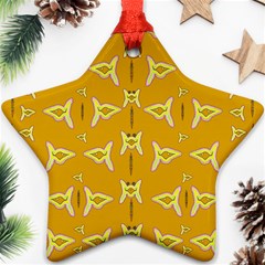 Fishes Talking About Love And   Yellow Stuff Star Ornament (two Sides) by pepitasart