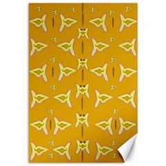 Fishes Talking About Love And   Yellow Stuff Canvas 12  X 18   by pepitasart