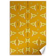 Fishes Talking About Love And   Yellow Stuff Canvas 24  X 36  by pepitasart