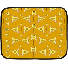 Fishes Talking About Love And   Yellow Stuff Fleece Blanket (mini) by pepitasart