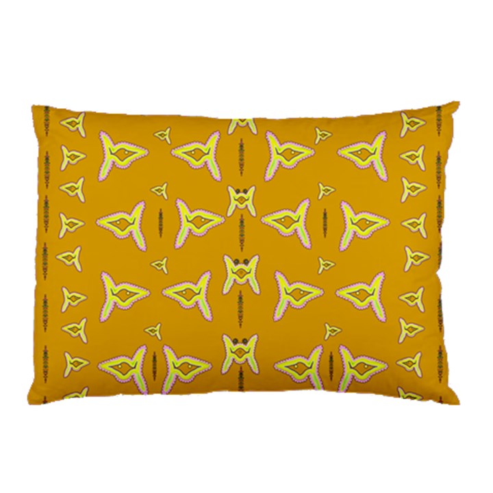 Fishes Talking About Love And   Yellow Stuff Pillow Case (Two Sides)