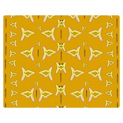 Fishes Talking About Love And   Yellow Stuff Double Sided Flano Blanket (medium)  by pepitasart