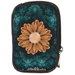 Beautiful Paradise Chrysanthemum of Orange and Aqua Compact Camera Cases Front