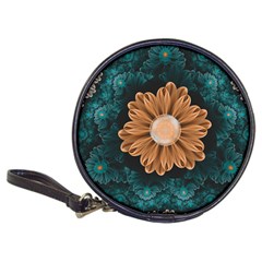 Beautiful Paradise Chrysanthemum of Orange and Aqua Classic 20-CD Wallets