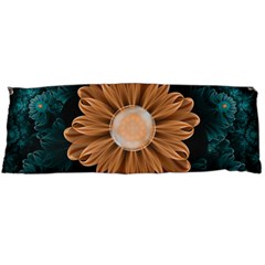 Beautiful Paradise Chrysanthemum of Orange and Aqua Body Pillow Case (Dakimakura)