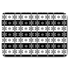 Snowflakes - Christmas pattern Large Doormat 