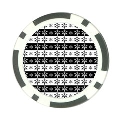 Snowflakes - Christmas pattern Poker Chip Card Guard