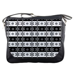 Snowflakes - Christmas pattern Messenger Bags