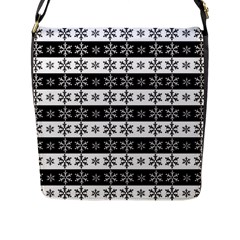 Snowflakes - Christmas pattern Flap Messenger Bag (L) 