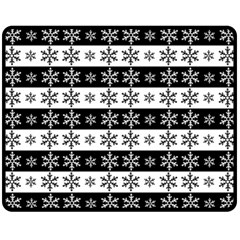 Snowflakes - Christmas pattern Double Sided Fleece Blanket (Medium) 