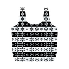 Snowflakes - Christmas pattern Full Print Recycle Bags (M) 