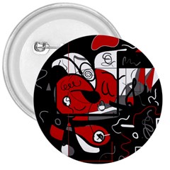 Red Black And White Abstraction 3  Buttons by Valentinaart