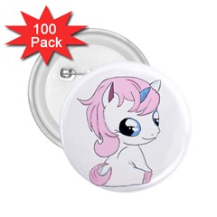 Baby Unicorn 2 25  Buttons (100 Pack)  by Valentinaart