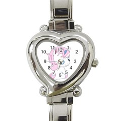 Baby Unicorn Heart Italian Charm Watch by Valentinaart