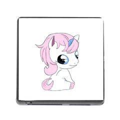 Baby Unicorn Memory Card Reader (square) by Valentinaart