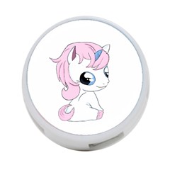 Baby Unicorn 4-port Usb Hub (two Sides)  by Valentinaart