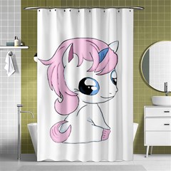 Baby Unicorn Shower Curtain 48  X 72  (small)  by Valentinaart