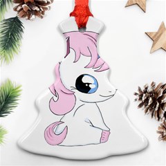 Baby Unicorn Christmas Tree Ornament (two Sides) by Valentinaart