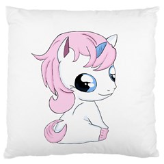 Baby Unicorn Large Cushion Case (one Side) by Valentinaart