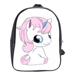 Baby Unicorn School Bag (xl) by Valentinaart